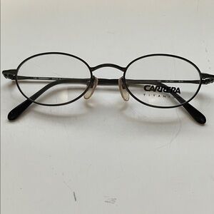 Carrera Titanium Black Oval Glasses Frame
